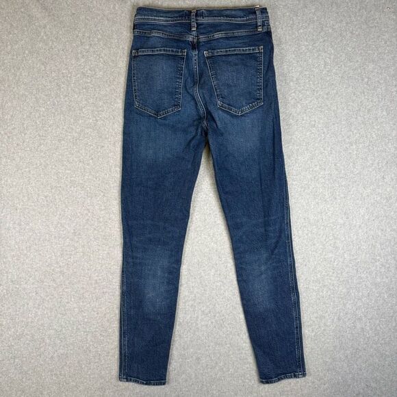 Agolde Womens Size 27 Skinny Denim Jeans Blue Medium Wash Pockets Stretch - Picture 6 of 8
